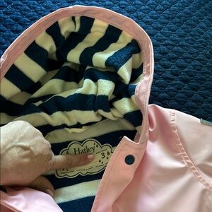 Hatley Pink Striped Lined Raincoat